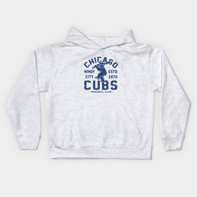 Chicago Cubs Retro 2 by Buck Tee Kids Hoodie by Buck Tee